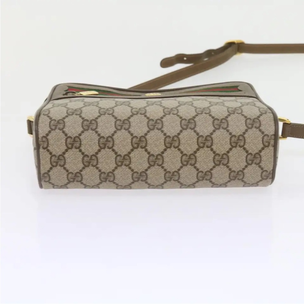 Authentic GUCCI GG Supreme Web Sherry line Bag Beige Red 56 02 087 Auth yk9330 - Picture 5 of 12
